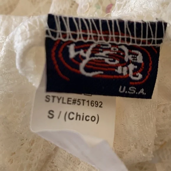 Cream lace long sleeve top size S - Picture 8 of 8